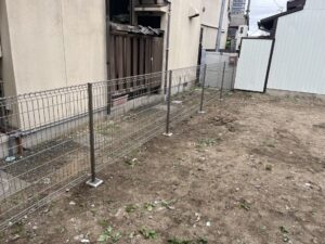 境界フェンス設置工事